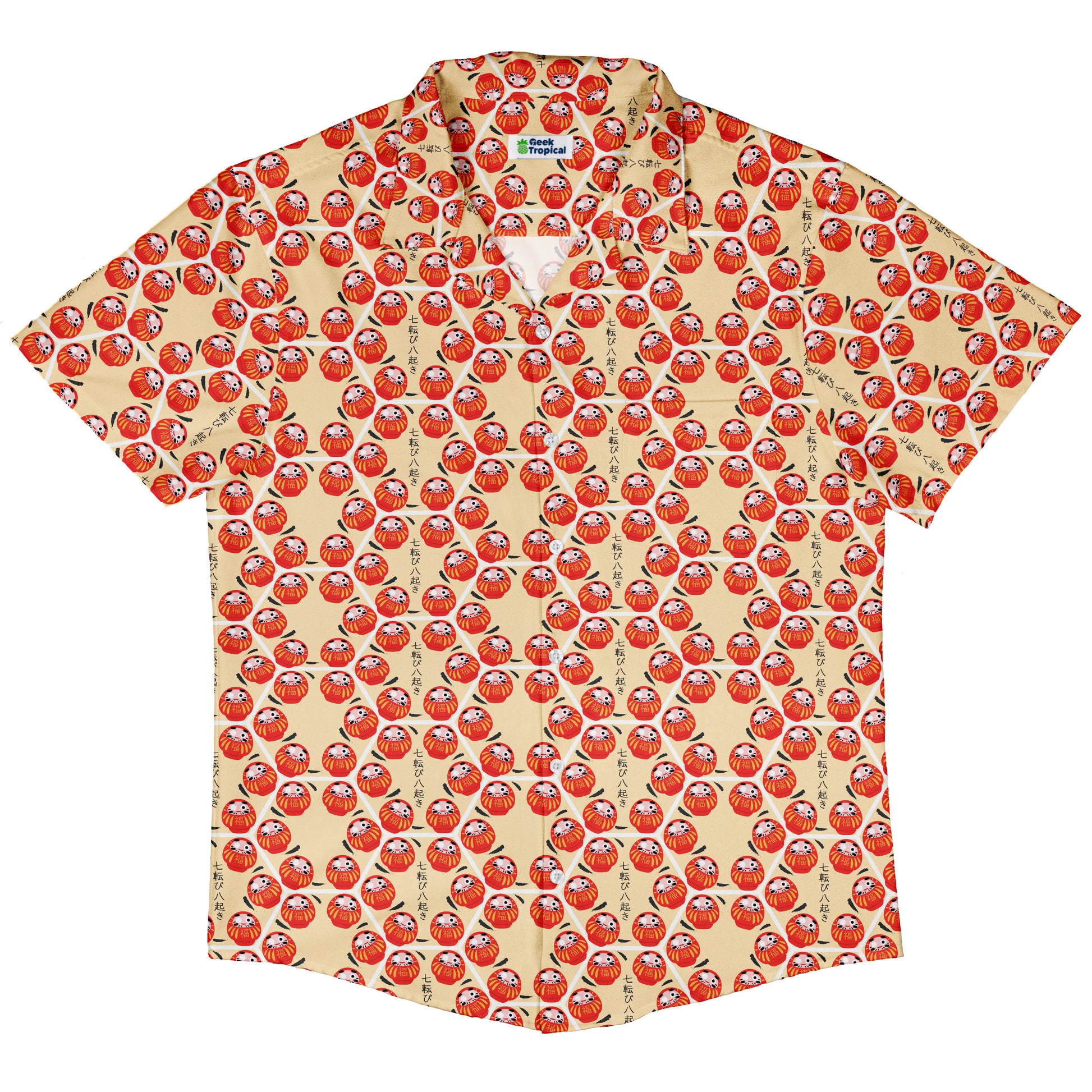 Daruma Dash Button Up Shirt Hawaiian Front