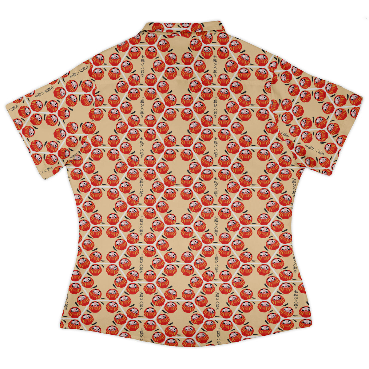 Daruma Dash Curvy Button Up Shirt Old Curvy Button Up Shirt womens back