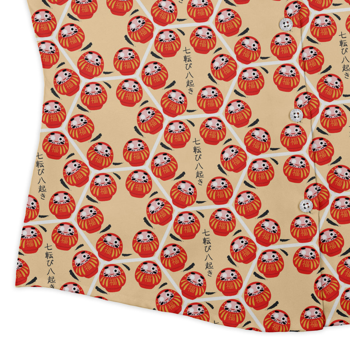 Daruma Dash Curvy Button Up Shirt Old Curvy Button Up Shirt womens corner