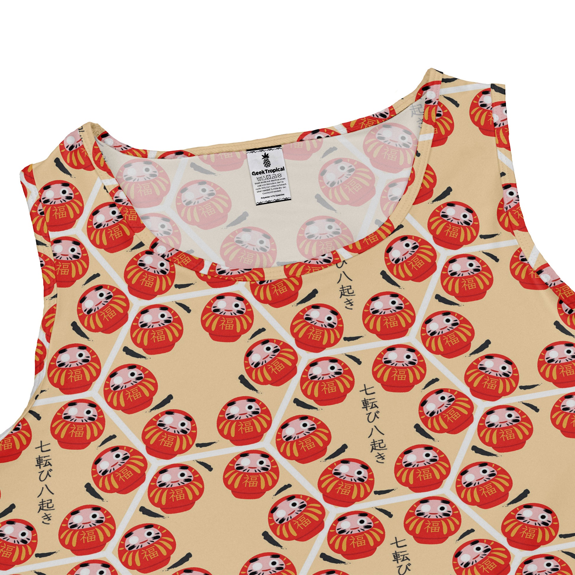 Daruma Dash Sleeveless Dress close front