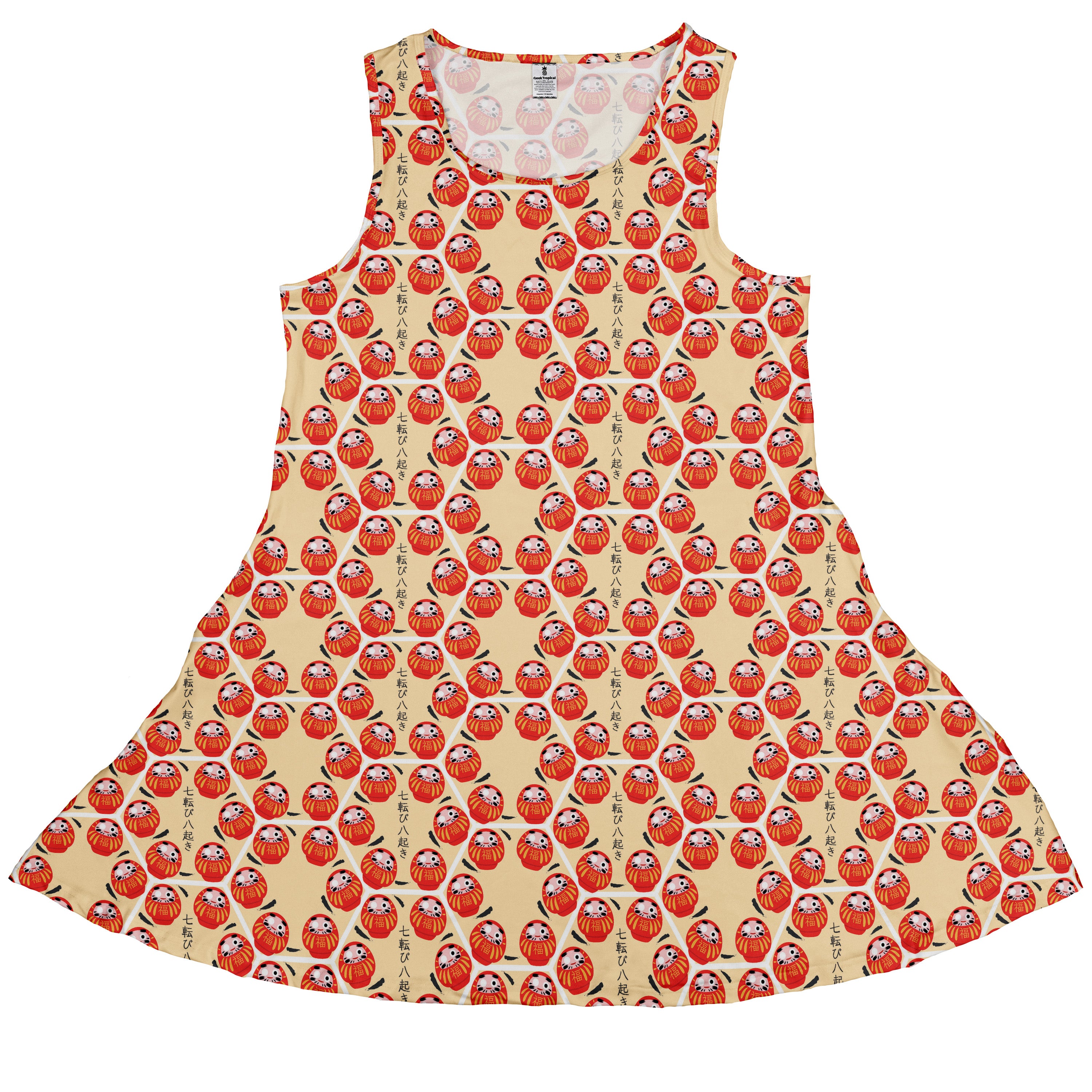 Daruma Dash Sleeveless Dress front