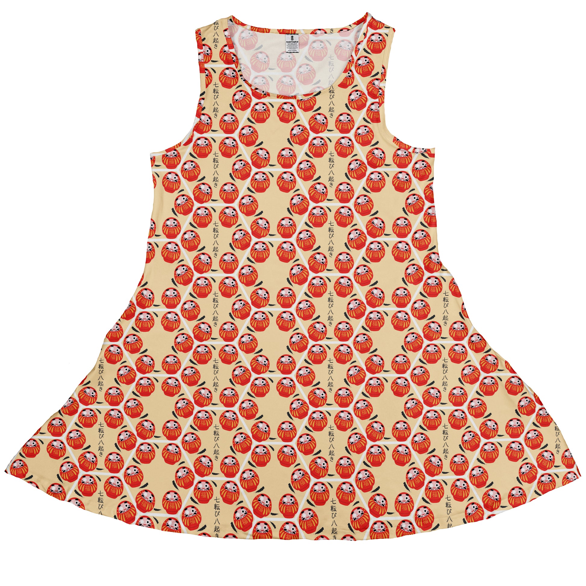 Daruma Dash Sleeveless Dress front