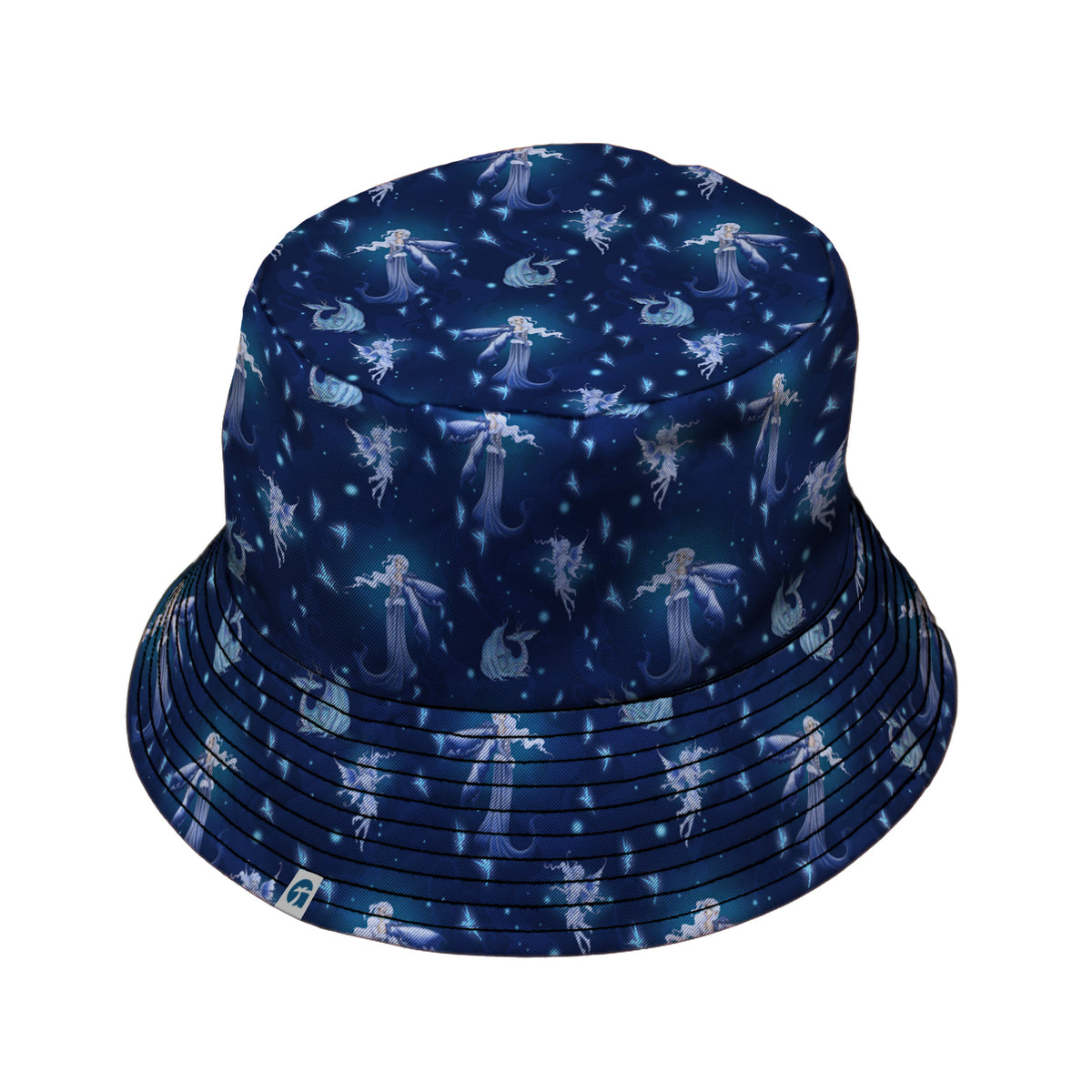 December Fairy Bucket Hat Black Stitching