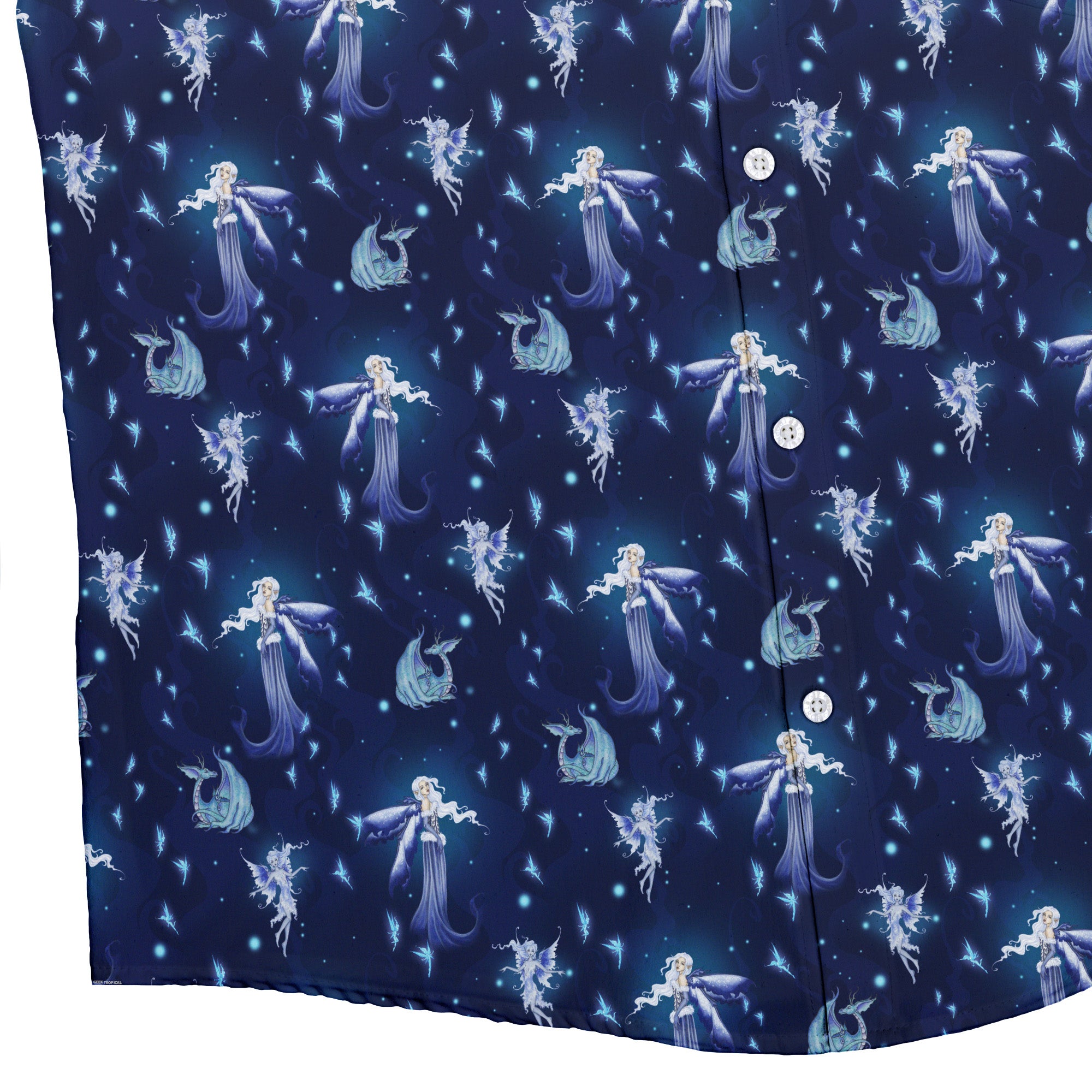 December Fairy Button Up Shirt Bottom Corner
