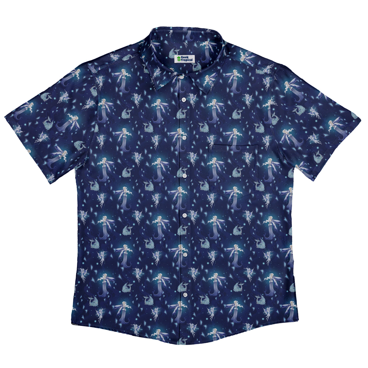 December Fairy Button Up Shirt Flat Front