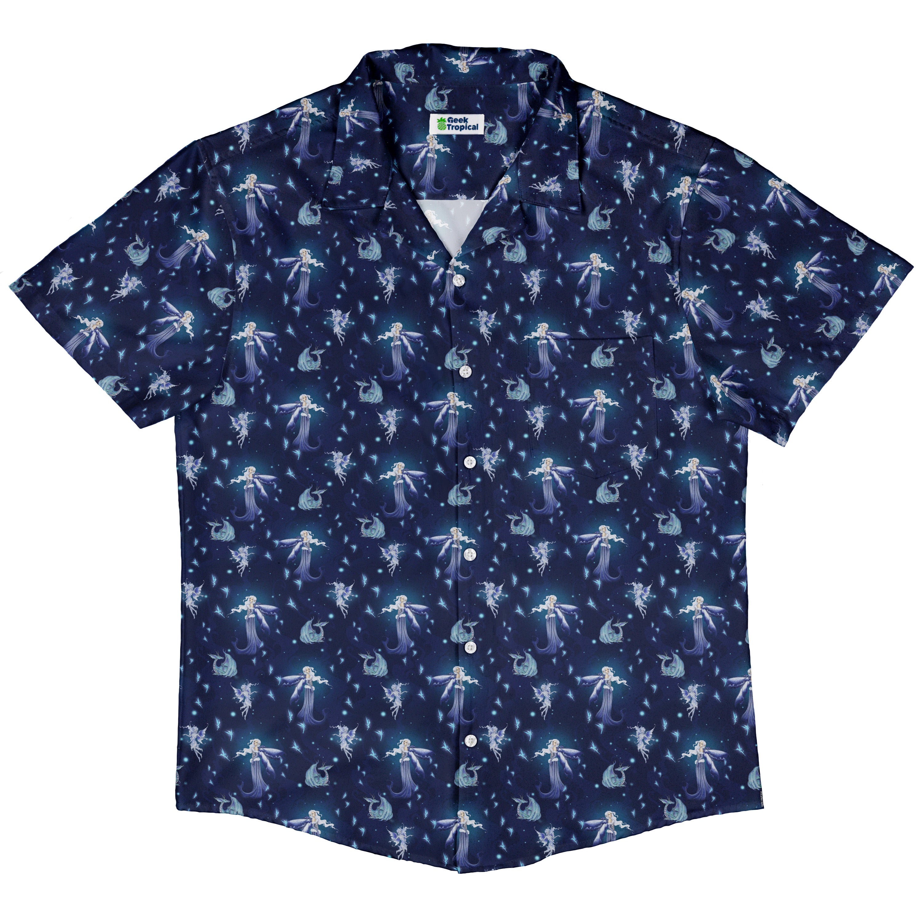 December Fairy Button Up Shirt Hawaiian Front