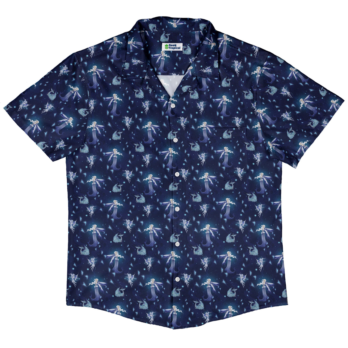 December Fairy Button Up Shirt Hawaiian Front