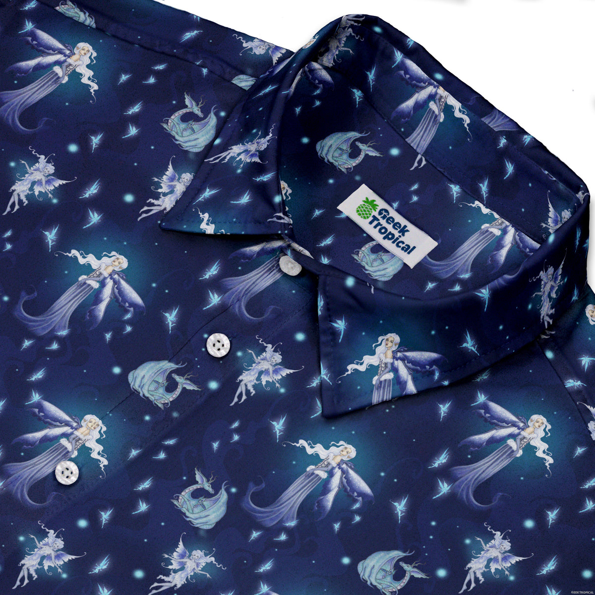 December Fairy Button Up Shirt Neck