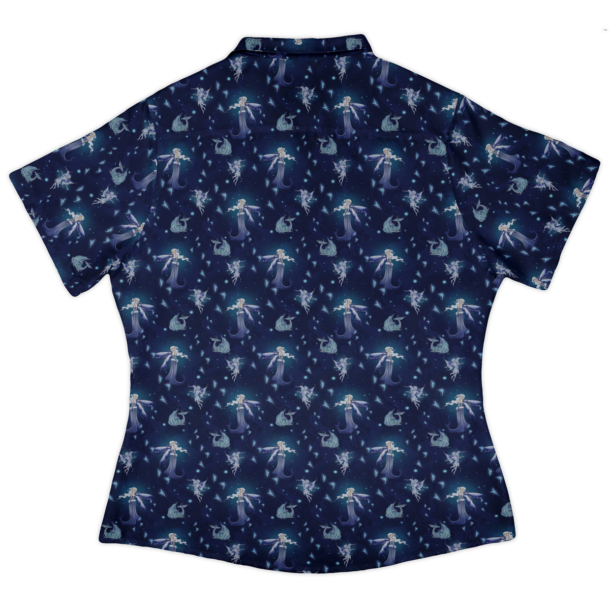 December Fairy Curvy Button Up Shirt womens back