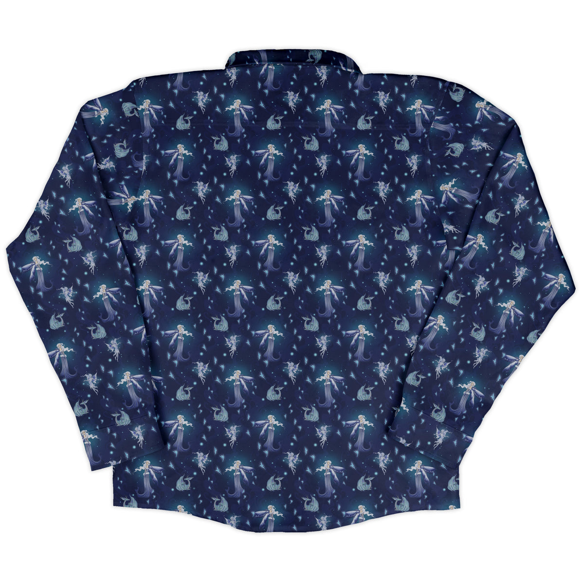 December Fairy Long Sleeve Button Up Shirt back
