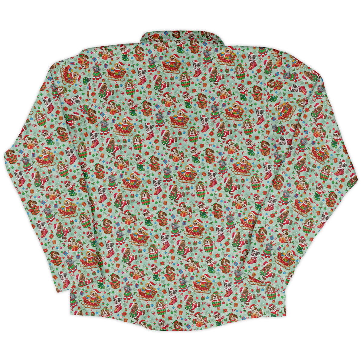 Deck the Paws Long Sleeve Button Up Shirt back