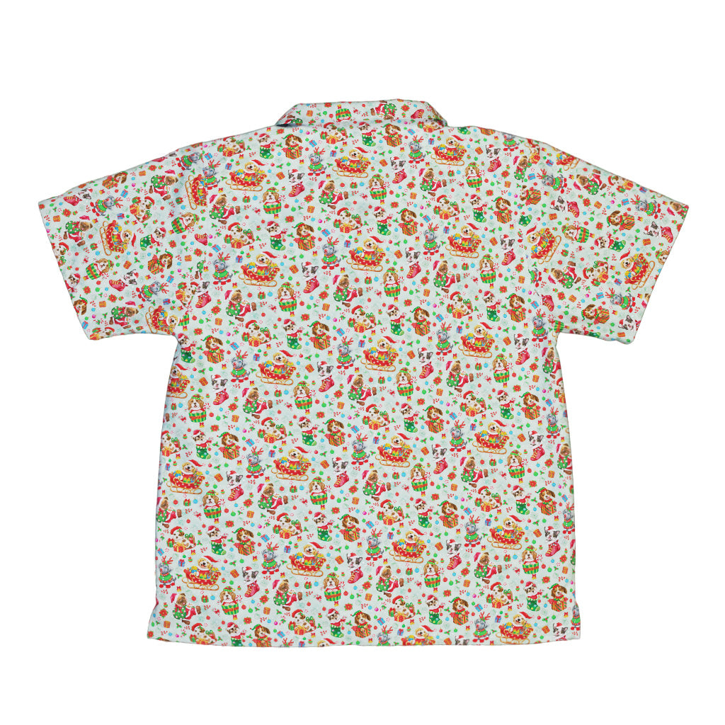 Deck the Paws Youth Hawaiian Shirt Back