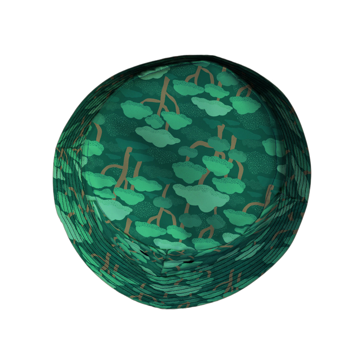 Dense Rainforest Bucket Hat Top View