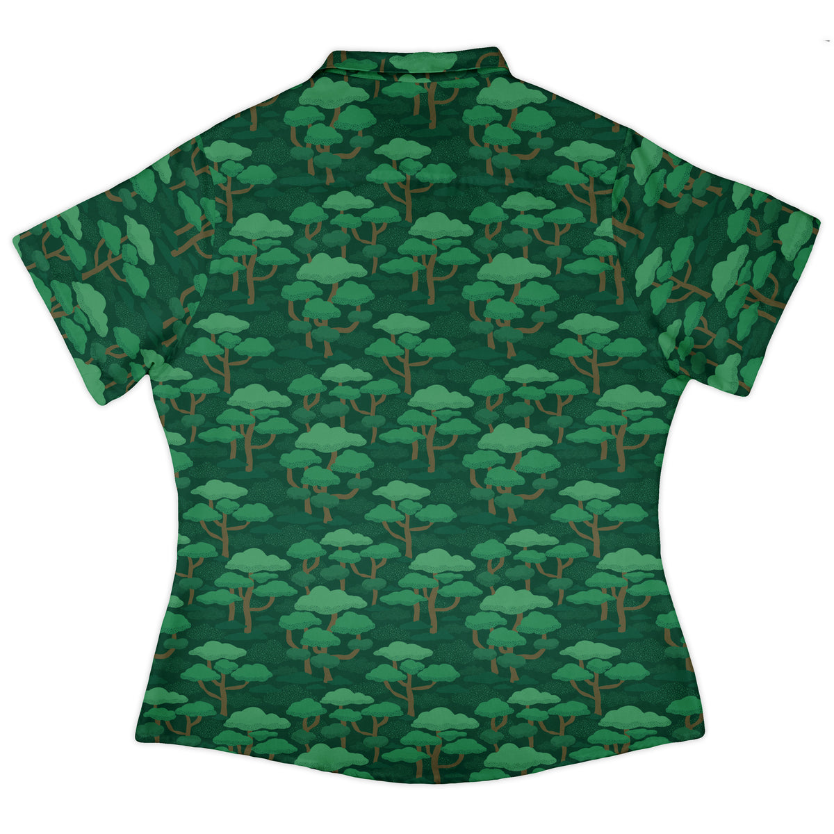 Dense Rainforest Curvy Button Up Shirt womens back