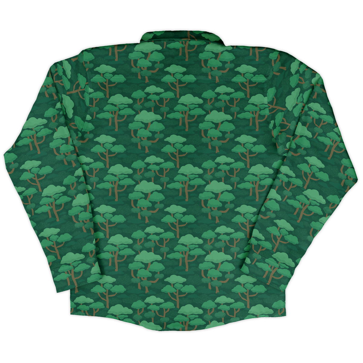 Dense Rainforest Long Sleeve Button Up Shirt back
