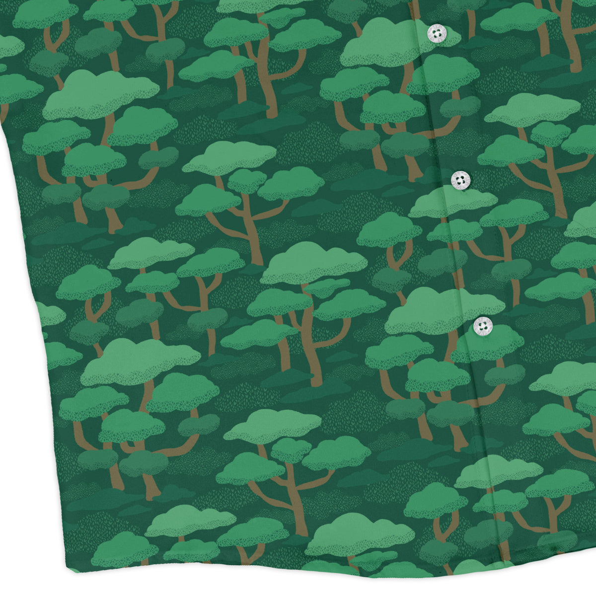 Dense Rainforest Long Sleeve Button Up Shirt corner