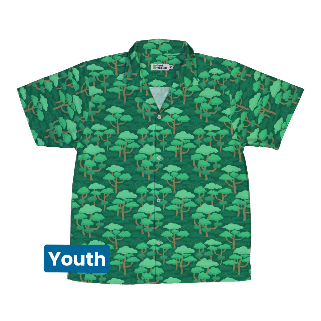 Dense Rainforest Youth Hawaiian Shirt Front
