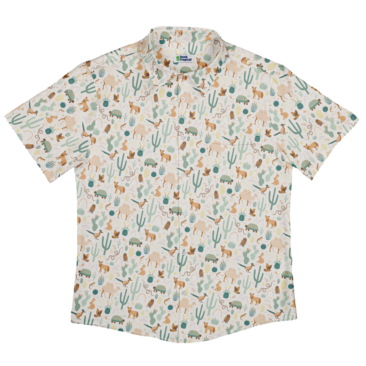 Desert Biodiversity Button Up Shirt Flat Front