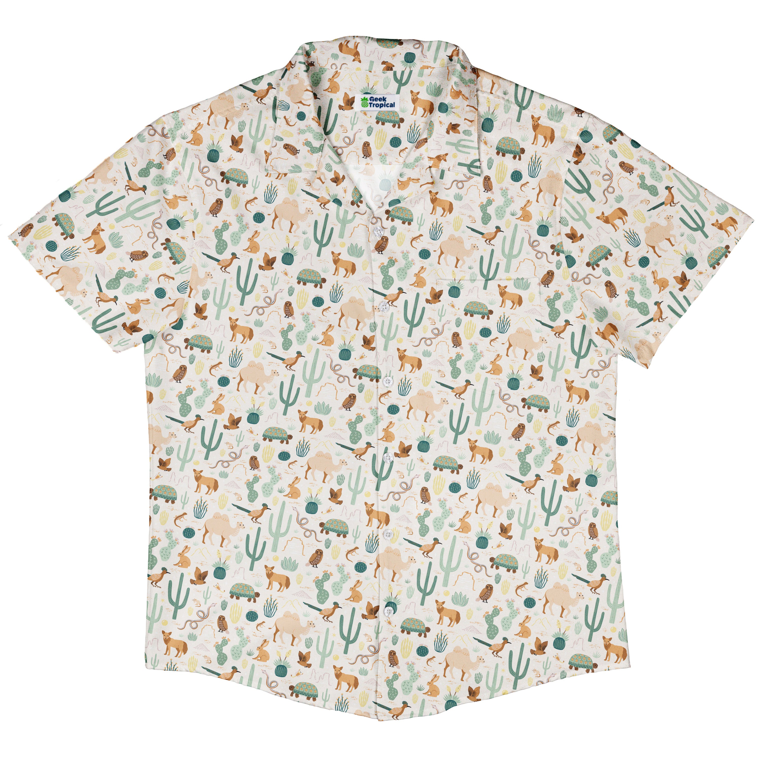 Desert Biodiversity Button Up Shirt Hawaiian Front