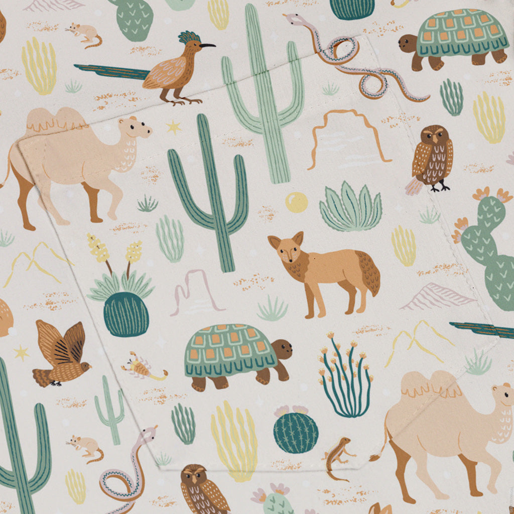 Desert Biodiversity Button Up Shirt Pocket