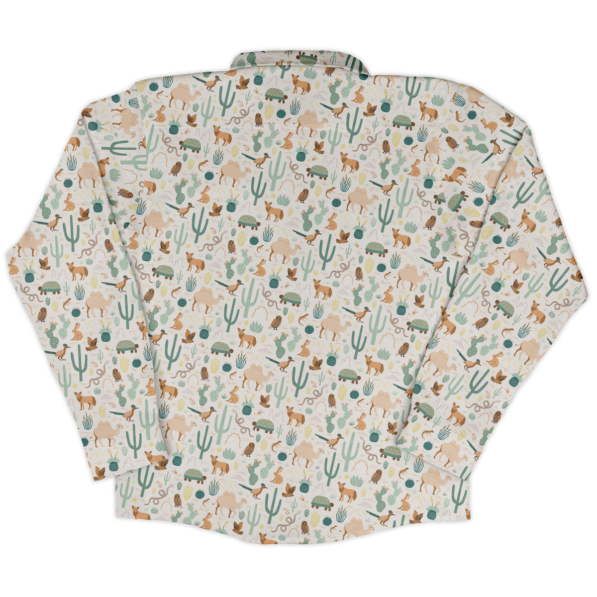 Desert Biodiversity Long Sleeve Button Up Shirt back