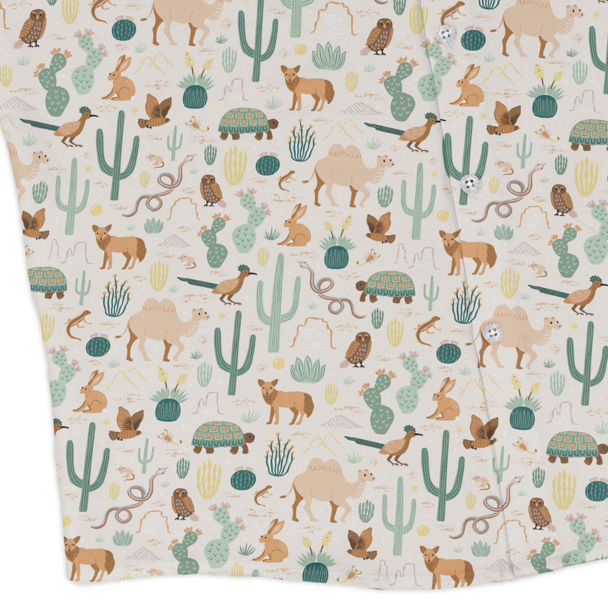 Desert Biodiversity Long Sleeve Button Up Shirt corner