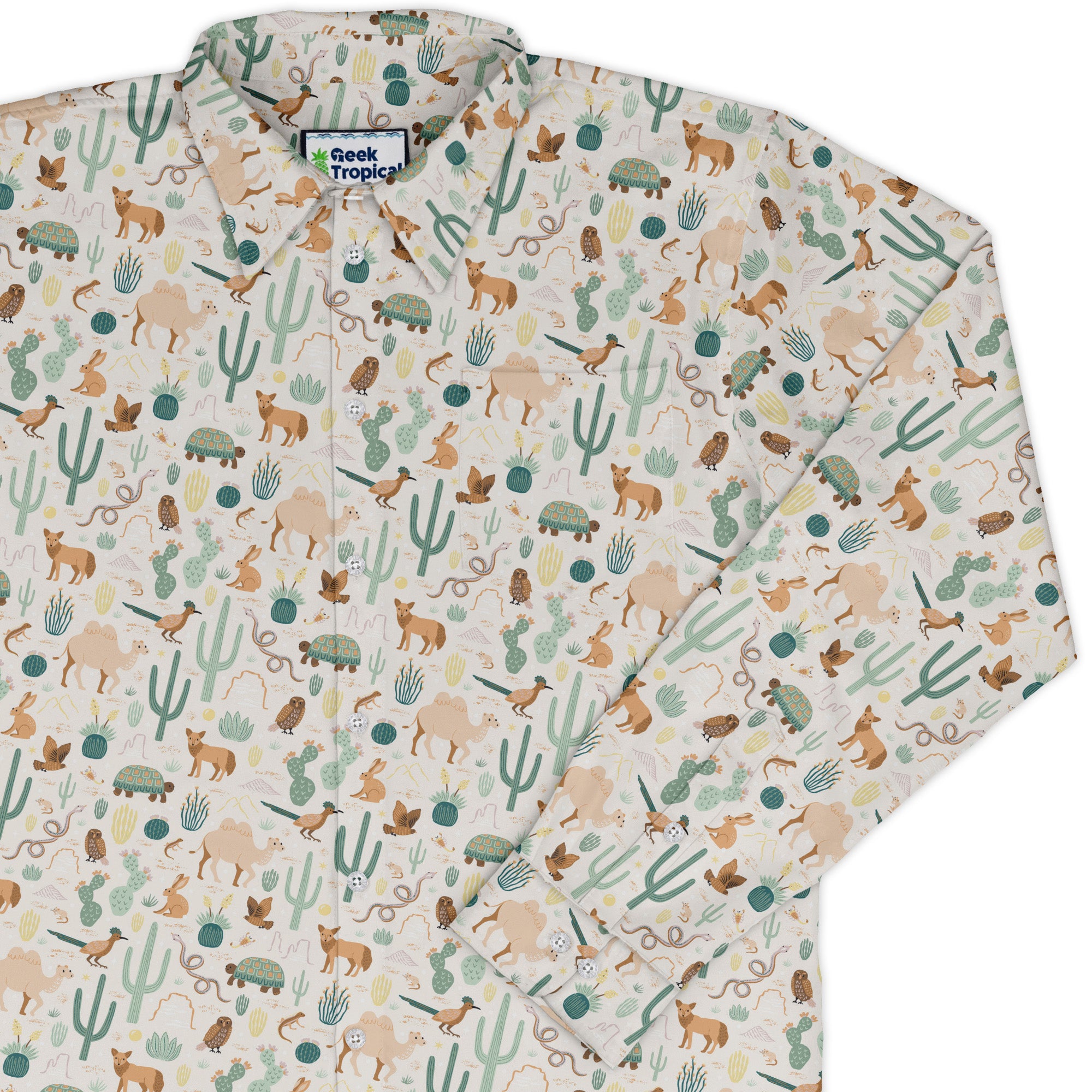 Desert Biodiversity Long Sleeve Button Up Shirt cover