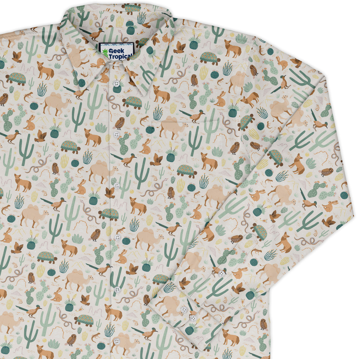 Desert Biodiversity Long Sleeve Button Up Shirt cover