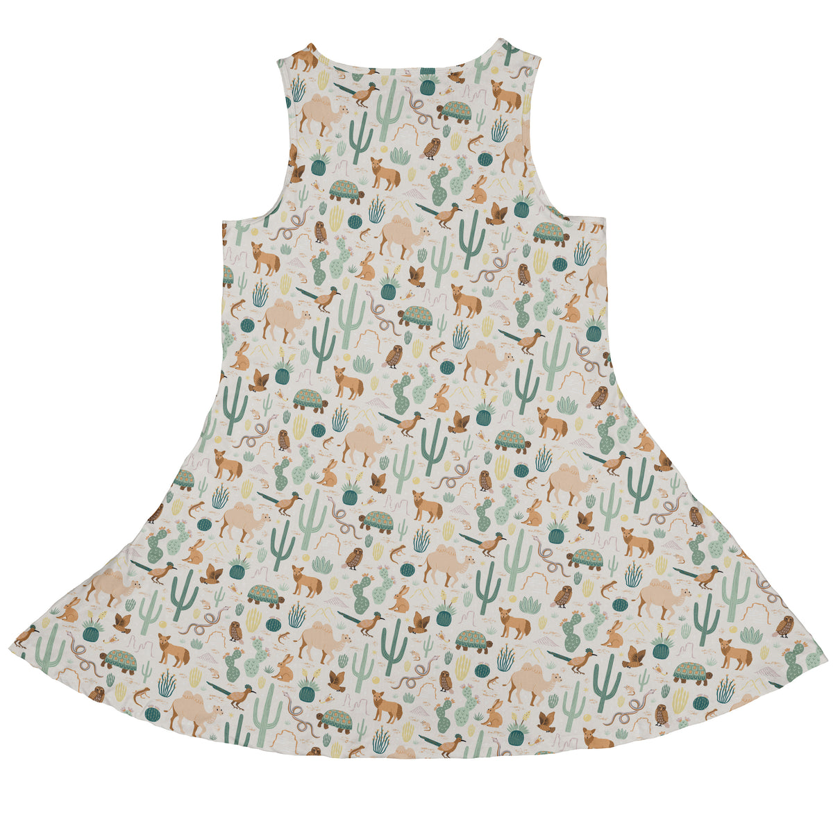 Desert Biodiversity Sleeveless Dress back