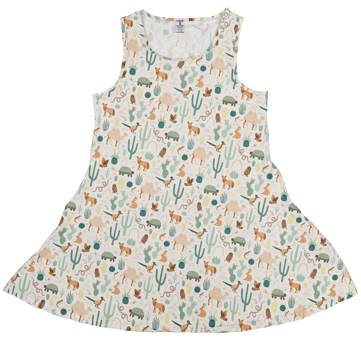 Desert Biodiversity Sleeveless Dress front