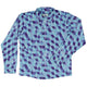 Deviant Polygons Long Sleeve Button Up Shirt Geek Nerd adult sizing Design by Claire Murphy FLOW DESC WRITING