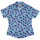 Deviant Polygons Curvy Button Up Shirt Geek Nerd Design by Claire Murphy video game arcade print women