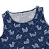 Diamond Lattice Cats Blue Sleeveless Dress close front