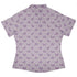 Diamond Lattice Cats Lilac Curvy Button Up Shirt womens back