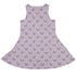 Diamond Lattice Cats Lilac Sleeveless Dress back