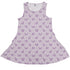 Diamond Lattice Cats Lilac Sleeveless Dress front