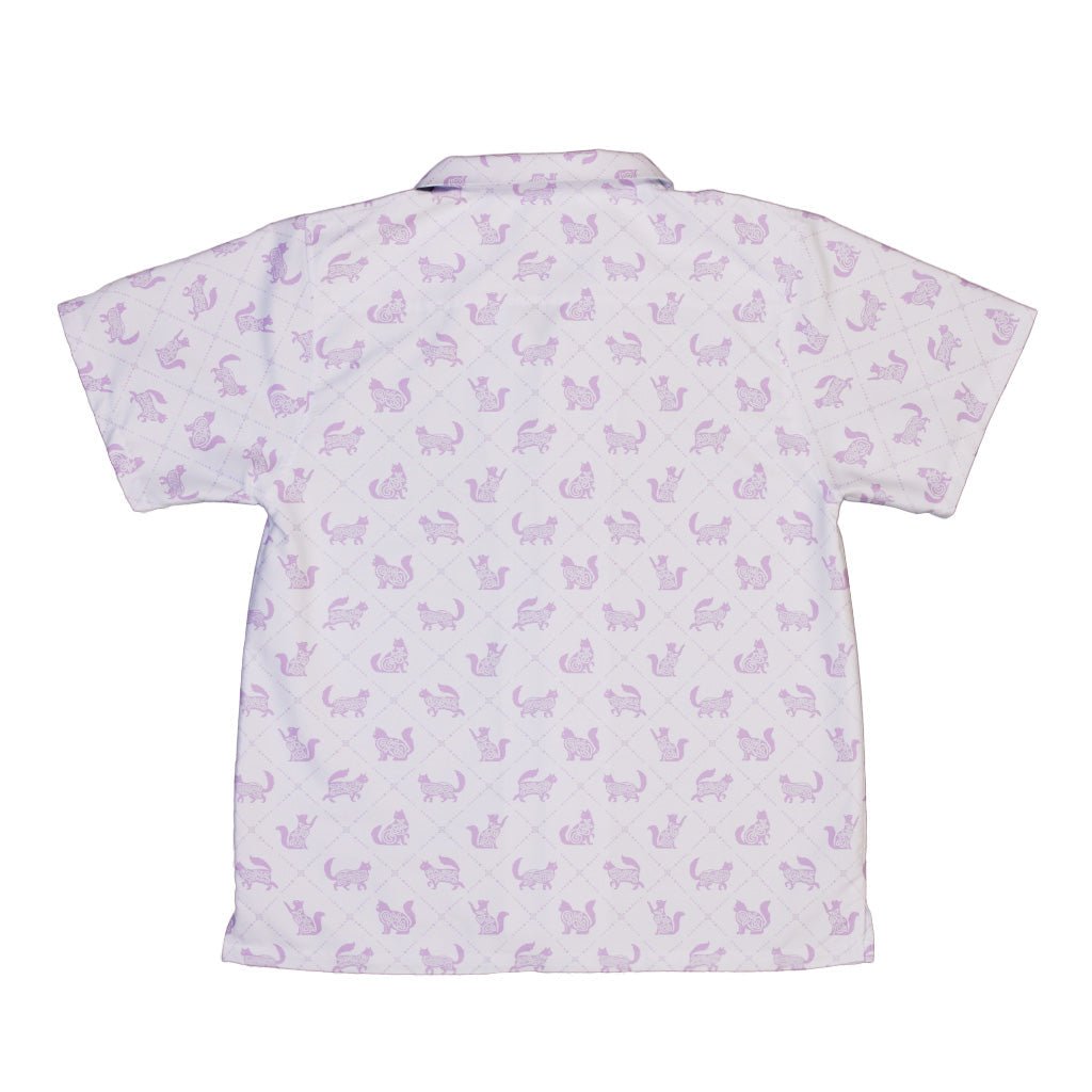 Diamond Lattice Cats Lilac Youth Hawaiian Shirt 2