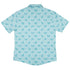 Diamond Lattice Cats Teal Button Up Shirt Back