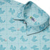 Diamond Lattice Cats Teal Button Up Shirt Neck