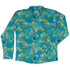 Dino Beach Party Long Sleeve Button Up Shirt Geek Nerd adult sizing Designs by Nathan dinosaur print
