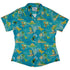 Dino Beach Party Curvy Button Up Shirt Geek Nerd Designs by Nathan dinosaur print Q3