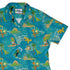Dino Beach Party Curvy Button Up Shirt Geek Nerd Designs by Nathan dinosaur print Q3