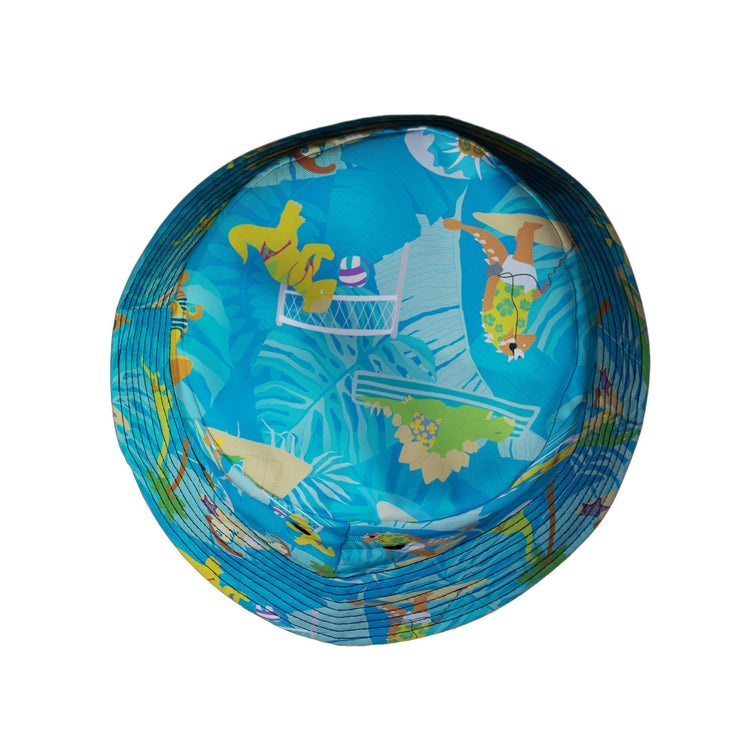 Dino Beach Party Bucket Hat - Designs by Nathan - dinosaur print - lx - B
