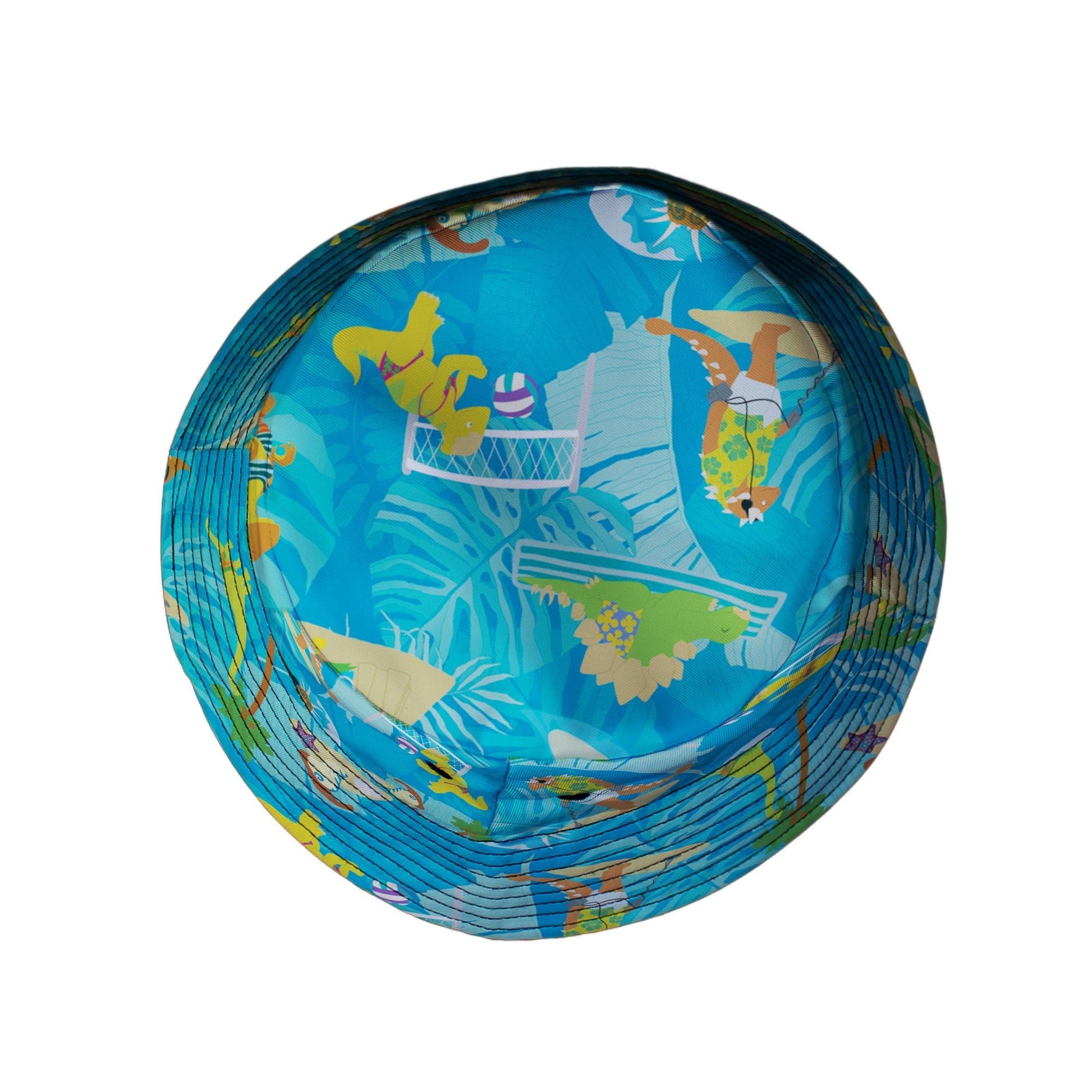 Dino Beach Party Bucket Hat - Designs by Nathan - dinosaur print - lx - B