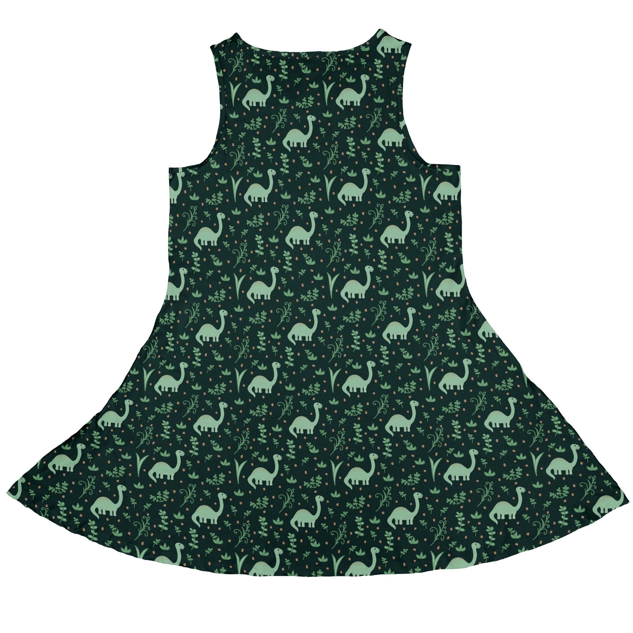 Dino Green Tropics Green Dinosaur Dress Geek Nerd dinosaur print lx - C