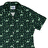 Dino Green Tropics Green Dinosaur Curvy Button Up Shirt Geek Nerd dinosaur print women