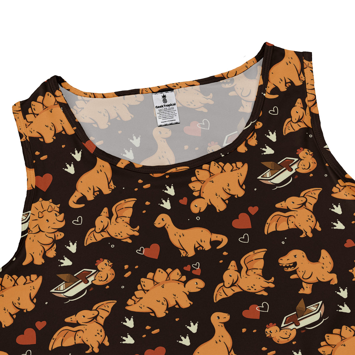 Dino Nuggets Love Sleeveless Dress close front