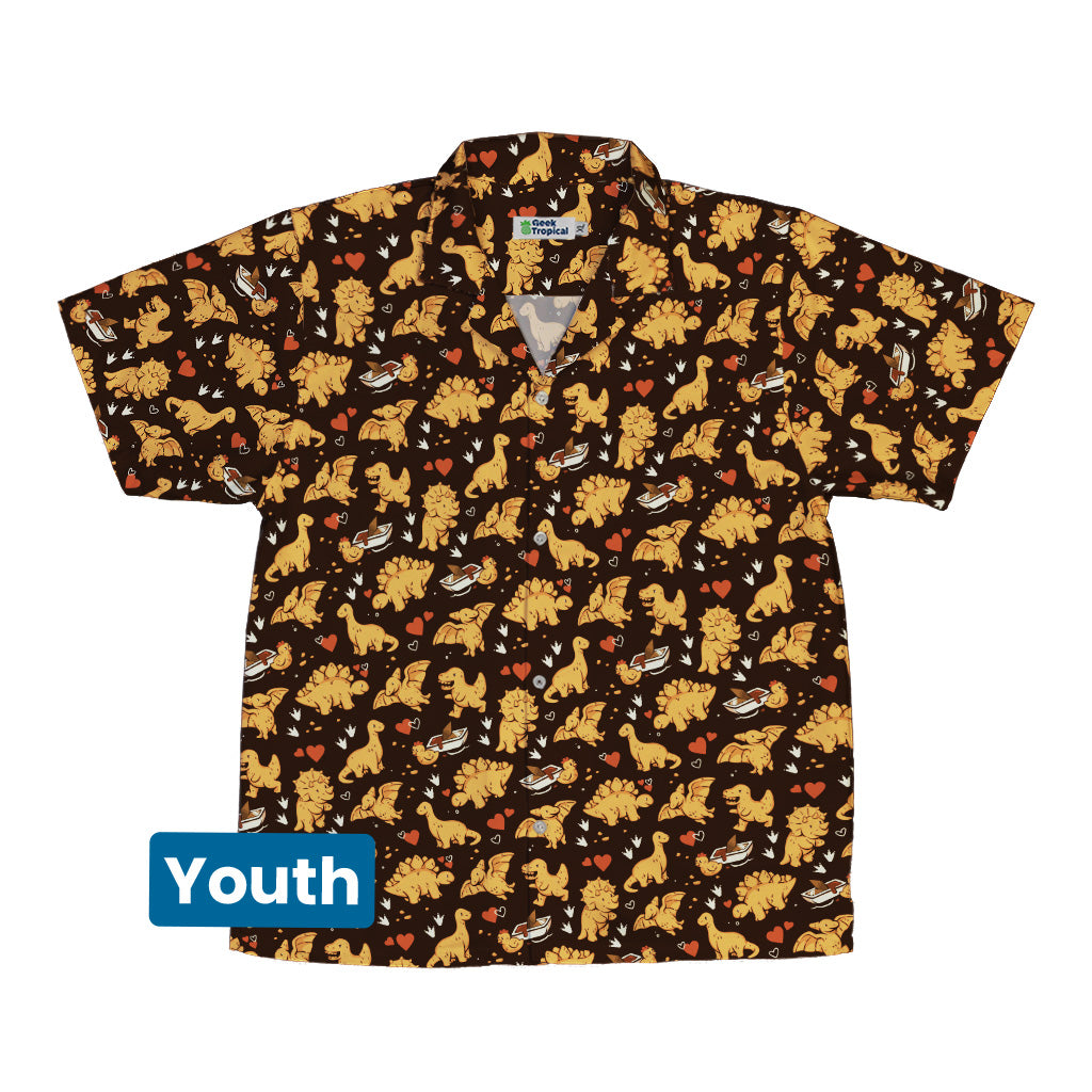Dino Nuggets Love Youth Hawaiian Shirt Front