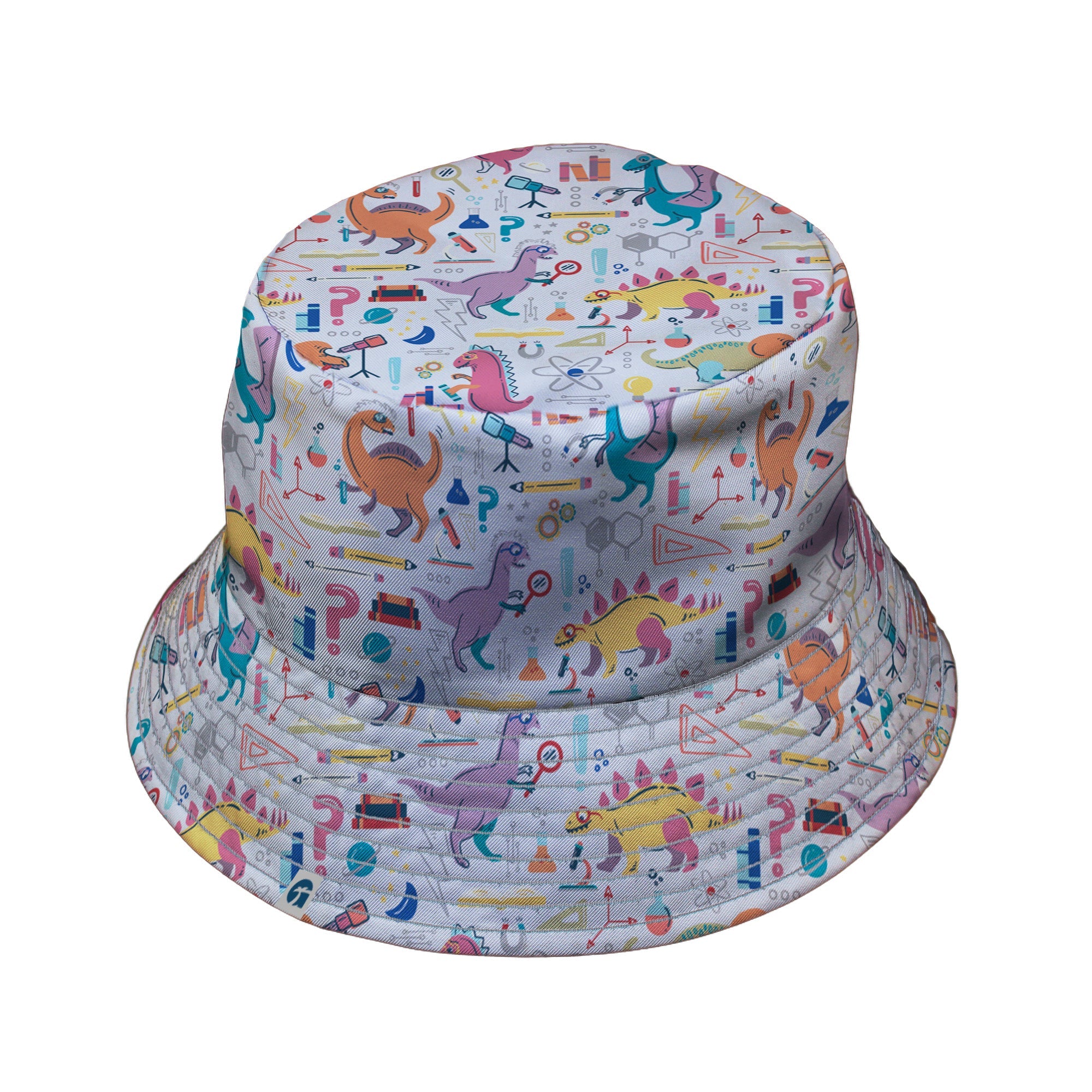 Dino Scientists Bucket Hat Geek Nerd Design by Zirkus Design dinosaur print lx - B