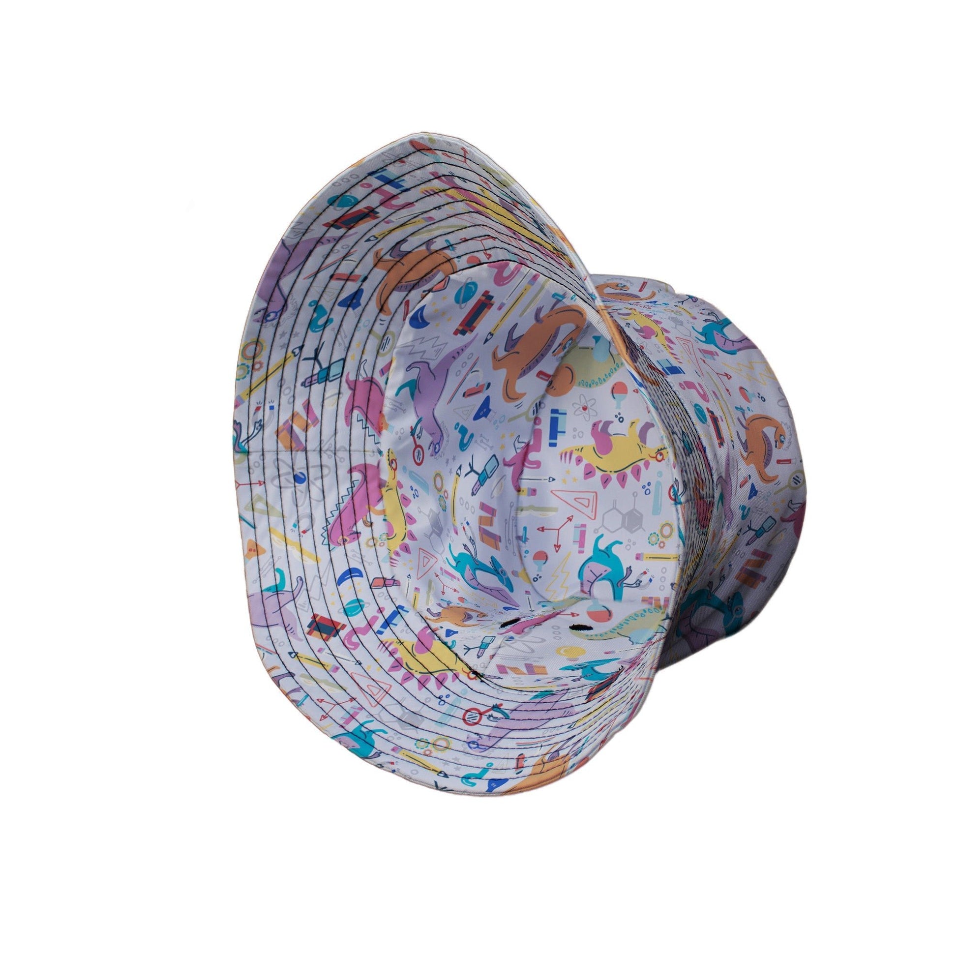 Dino Scientists Bucket Hat Geek Nerd Design by Zirkus Design dinosaur print lx - B